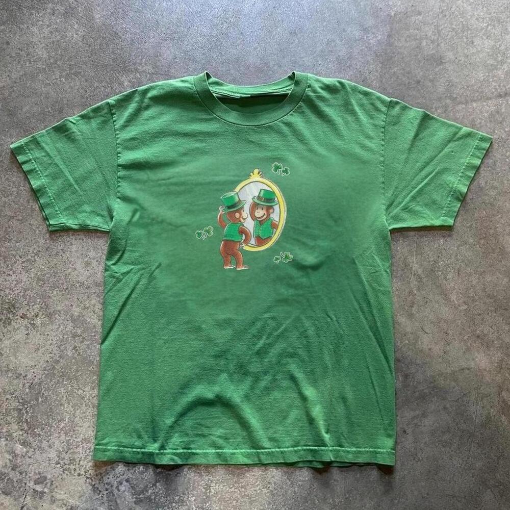 Green St. Patrick_S Day Monkey Graphic Tee